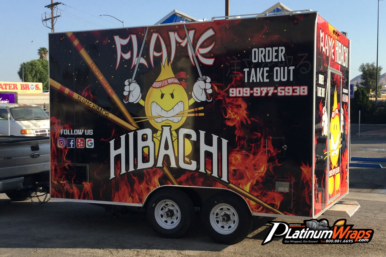 Hibachi Trailer Food Truck Wrap Platinum Wraps San Bernardino