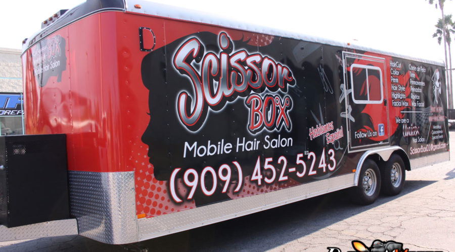 Mobile Hair Salon Trailer Wrap