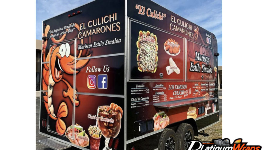 Mariscos Food Trailer Wrap