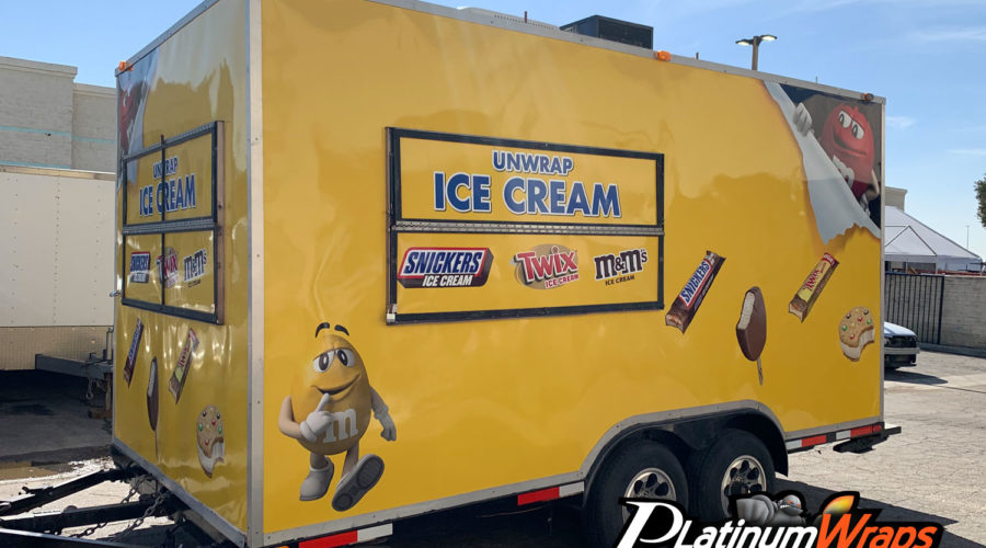 Ice Cream Catering Trailer Wrap