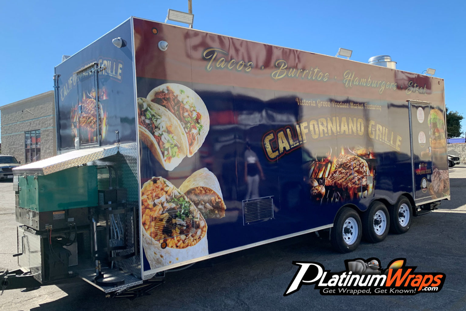 Californiano Grille Food Trailer - Platinum Wraps